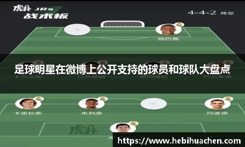 足球明星在微博上公开支持的球员和球队大盘点